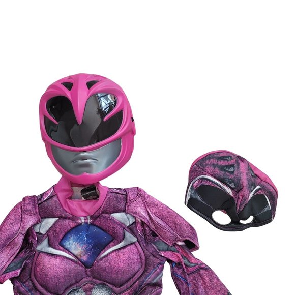 disguise pink power ranger size small 4-6 halloween costume with 2 masks. - Picture 3 of 7